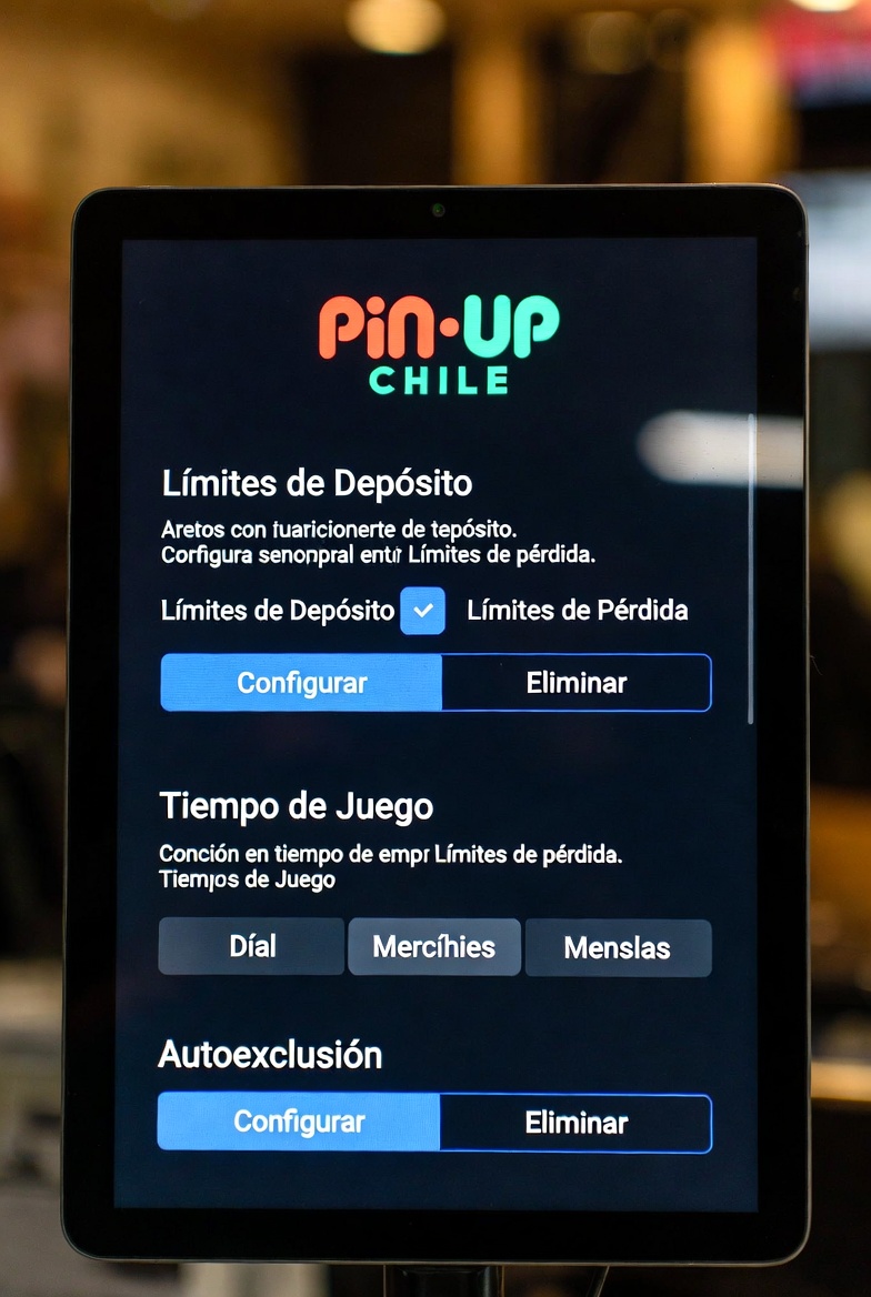Panel de herramientas de juego responsable en Pin-Up Chile con límites configurables