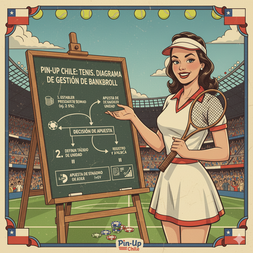 Diagrama de gestión de bankroll para apuestas de tenis en Pin-Up Chile