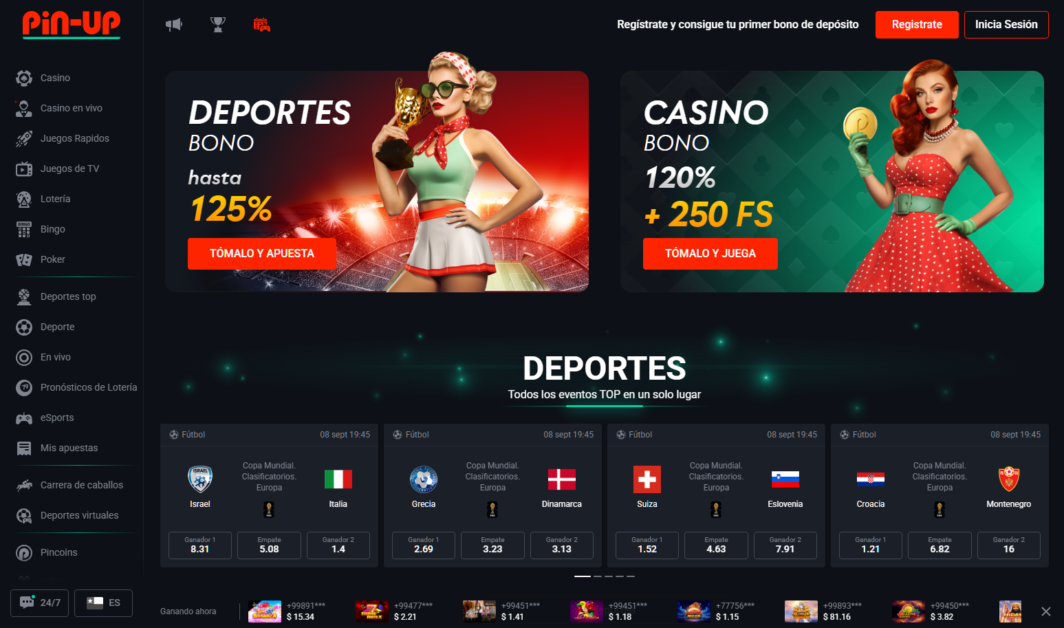 Comparison of Pin-Up Chile with other operators