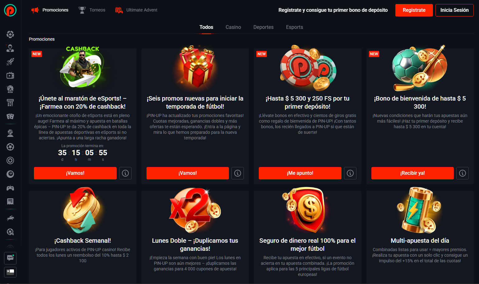 Pin-Up Chile bonus terms and conditions