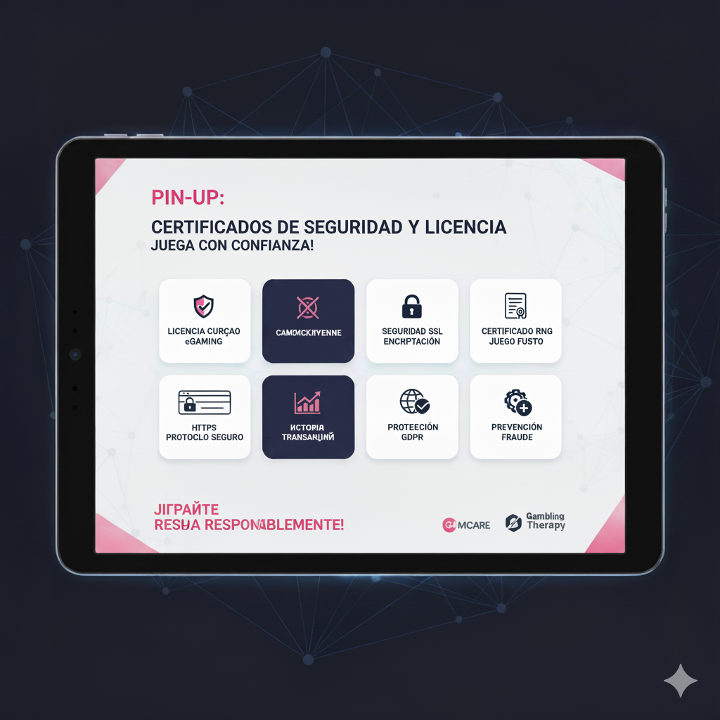 Pin-Up security and license certificates