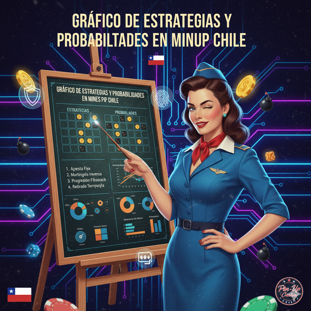 Gráfico de estrategias y probabilidades en Mines Pin-Up Chile