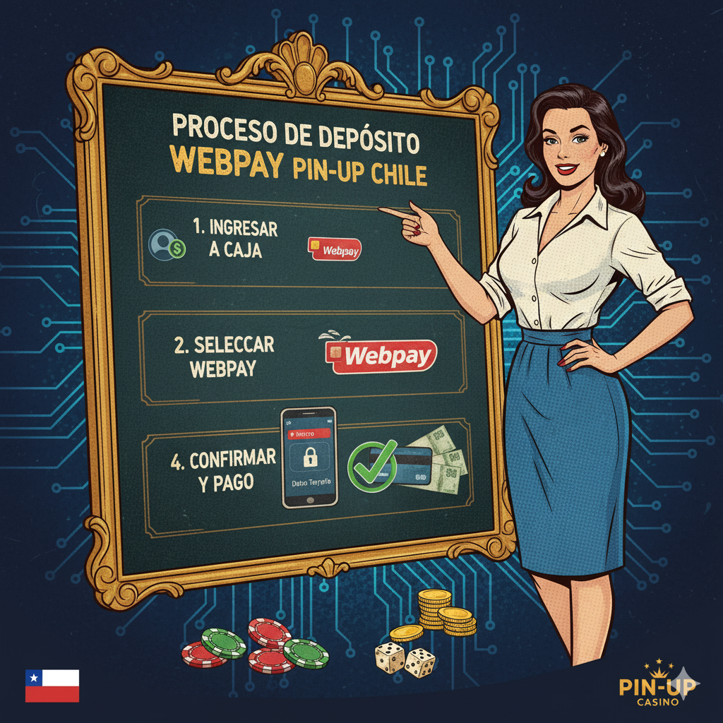 Proceso de depósito con Webpay en Pin-Up Chile