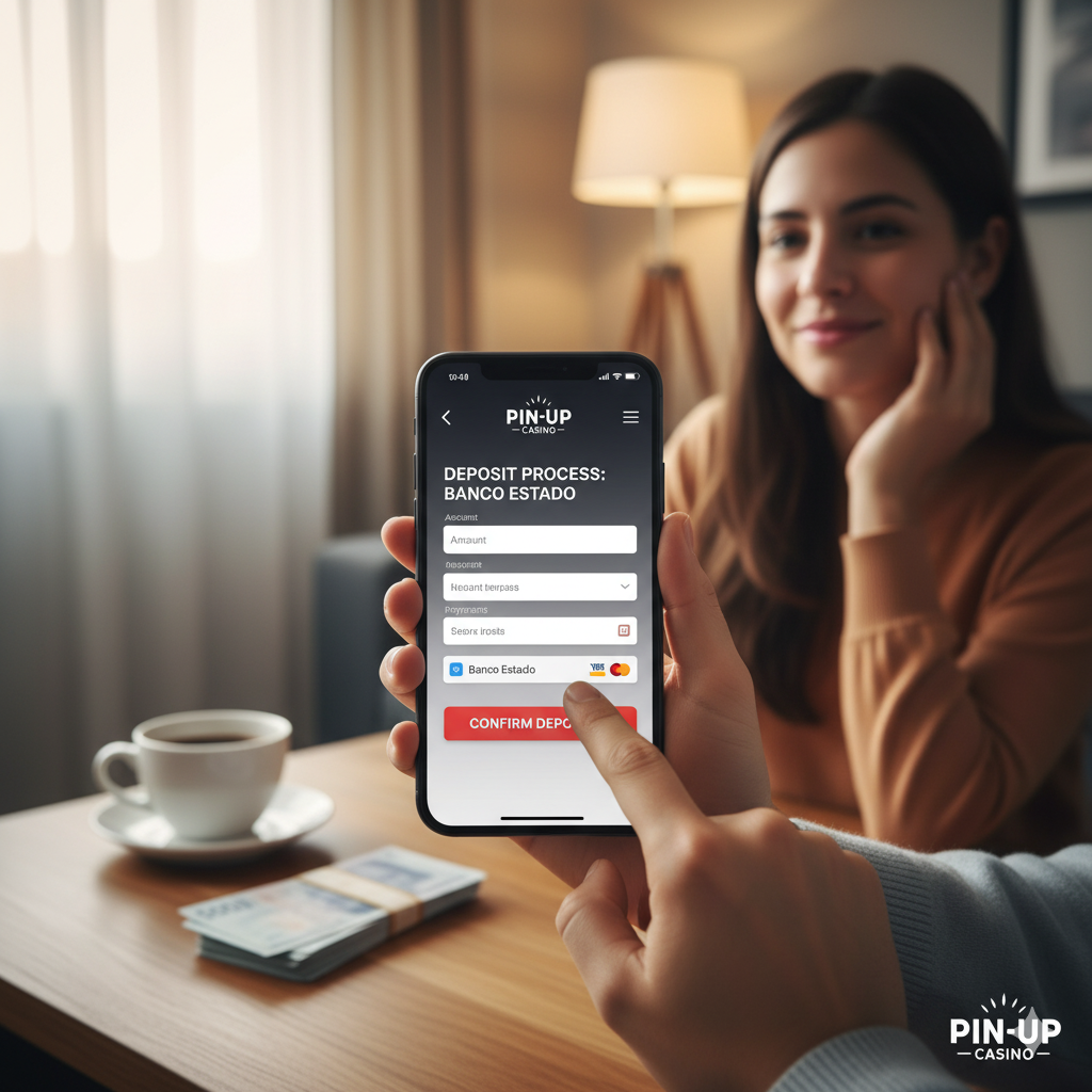 Proceso de depósito en Pin-Up Chile con Banco Estado