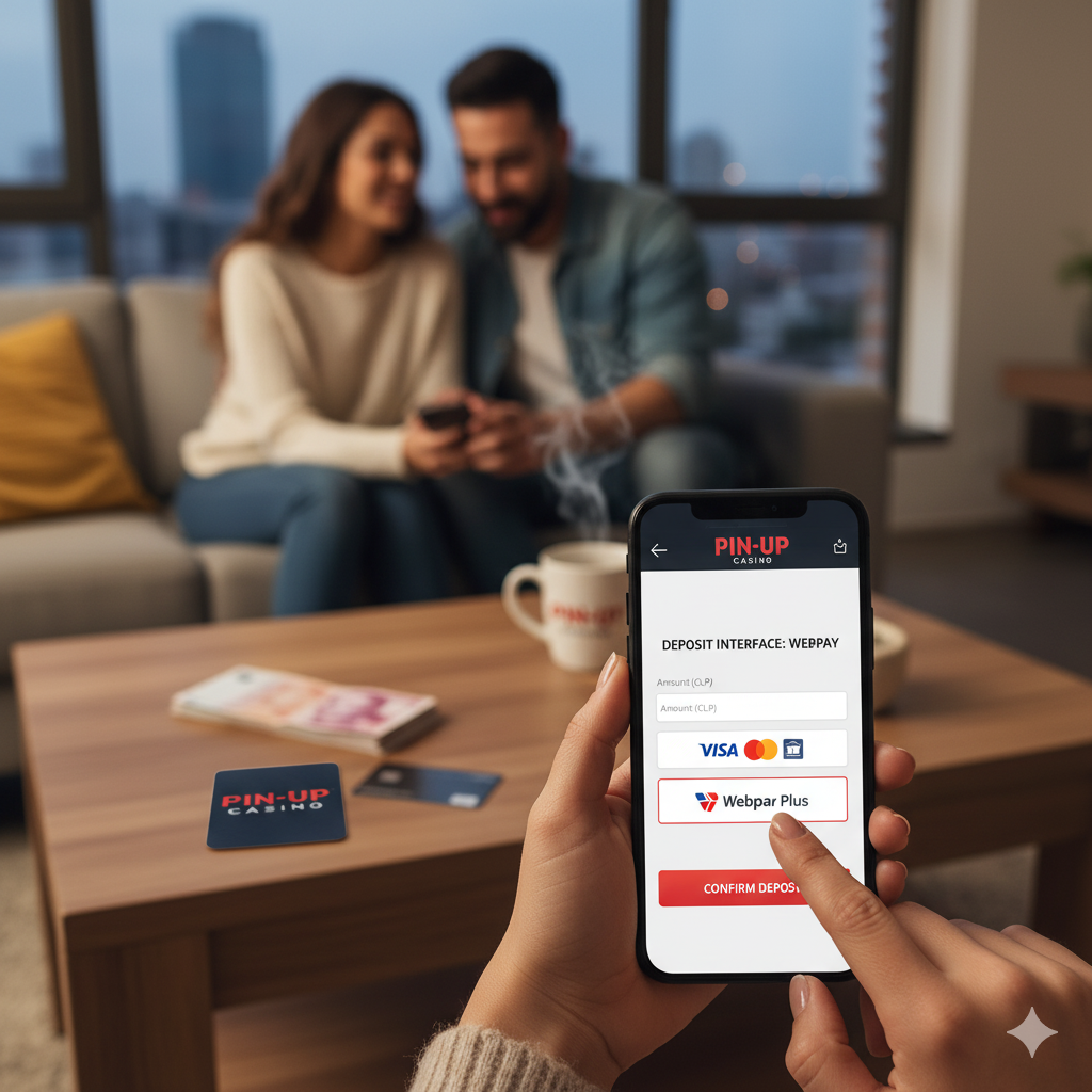 Interfaz de depósitos Webpay en Pin-Up Chile