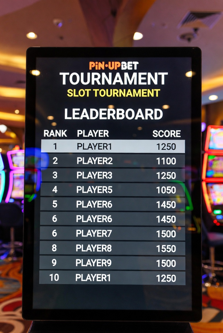 Tabla de posiciones de torneo de slots en Pin-Up