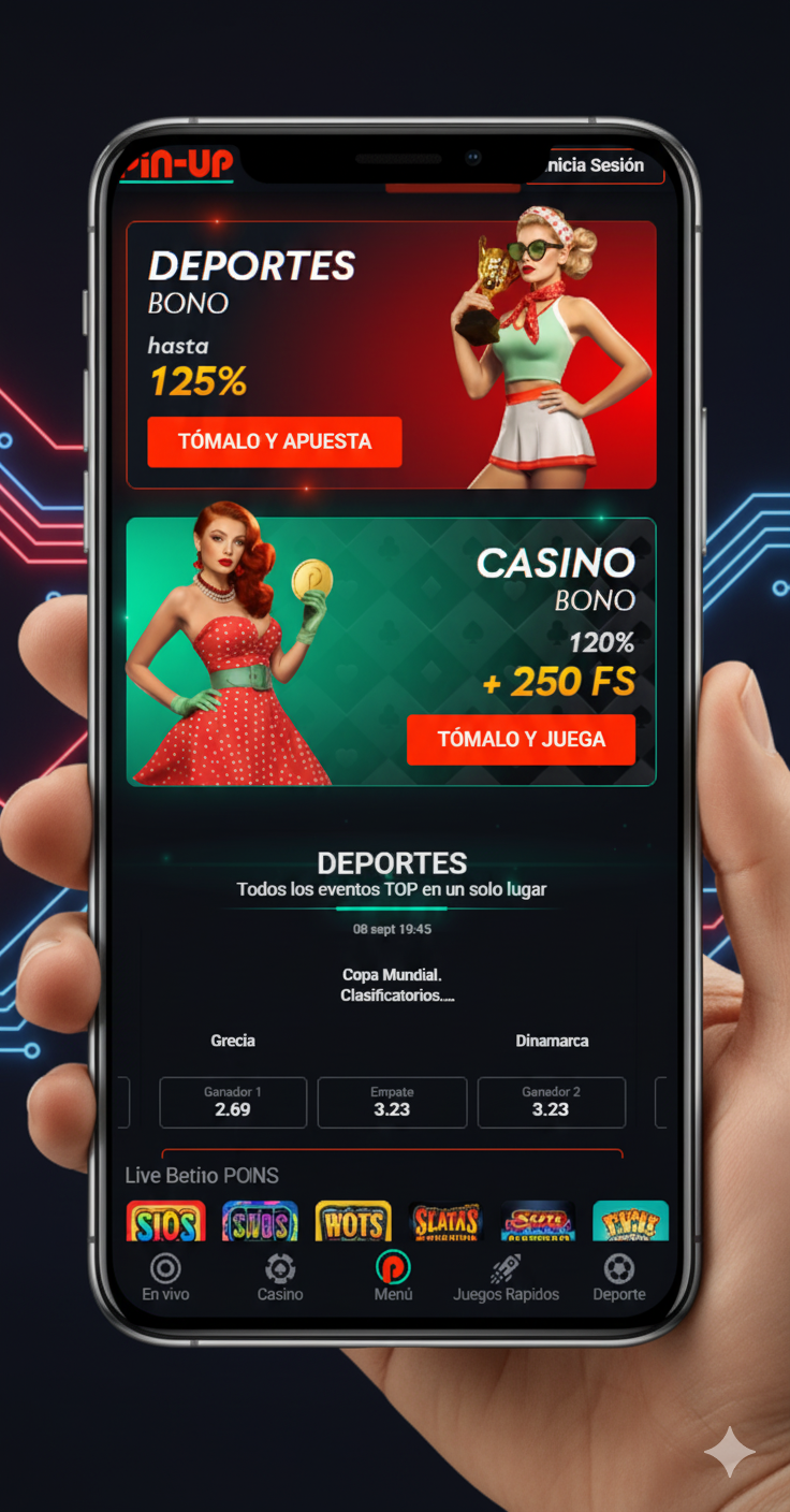 Descargar Pin-Up para iPhone iOS en Chile - Pantalla principal