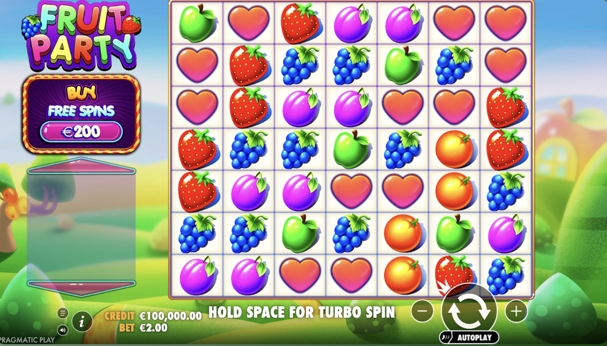 Captura de pantalla mostrando multiplicadores x256 en Fruit Party con gran ganancia en pesos chilenos