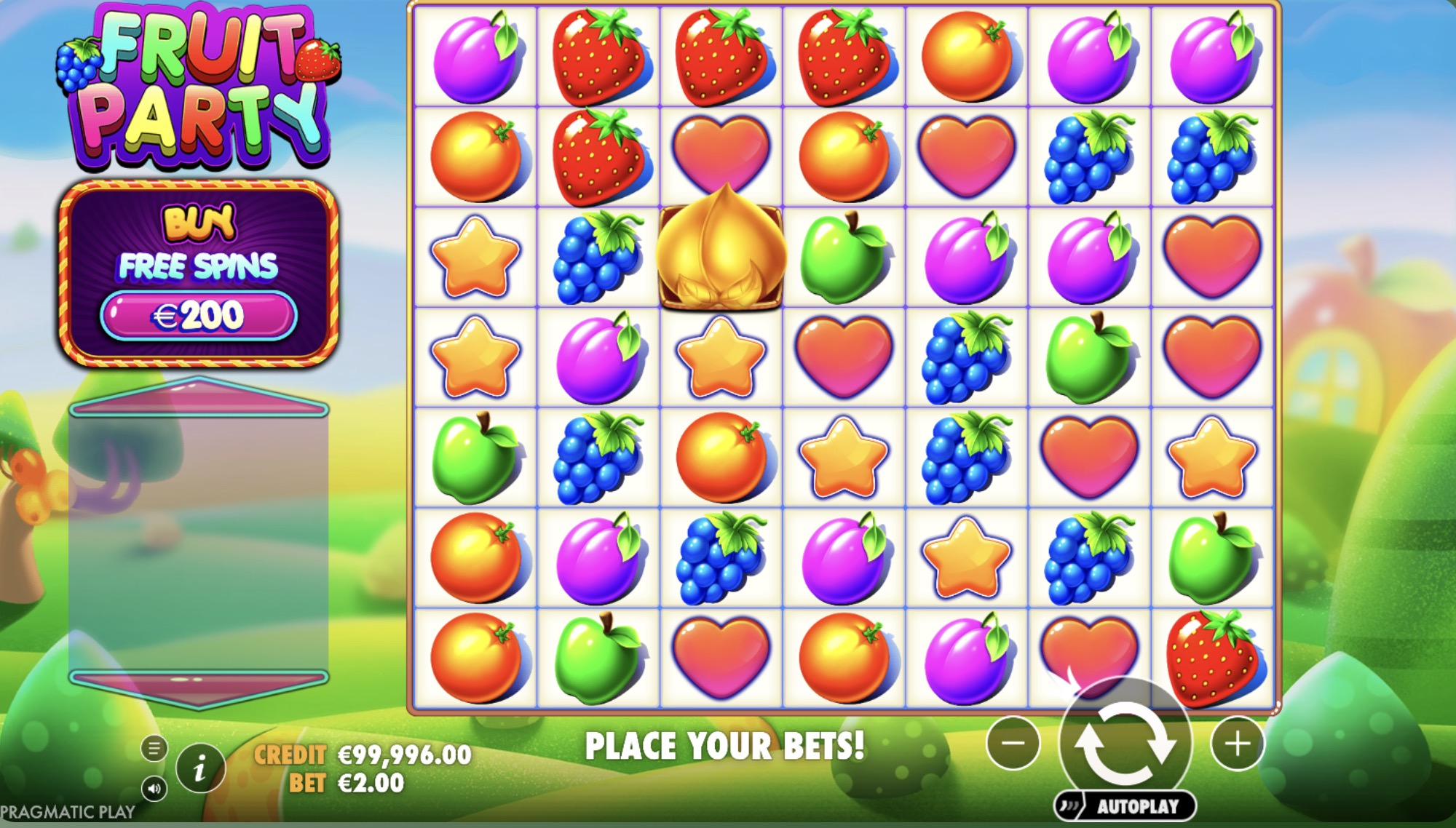 Promociones semanales de Pin-Up Chile mostrando bonos para slots de Pragmatic Play incluyendo Fruit Party