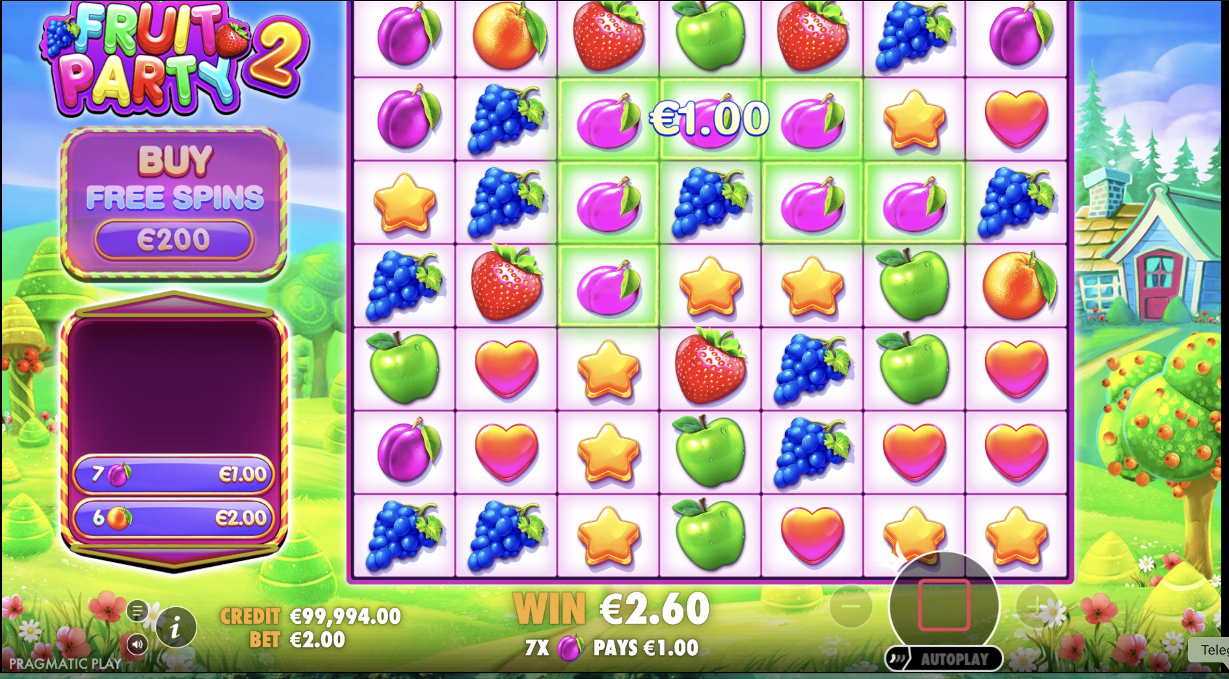 Comparación lado a lado de las interfaces de Fruit Party original y Fruit Party 2