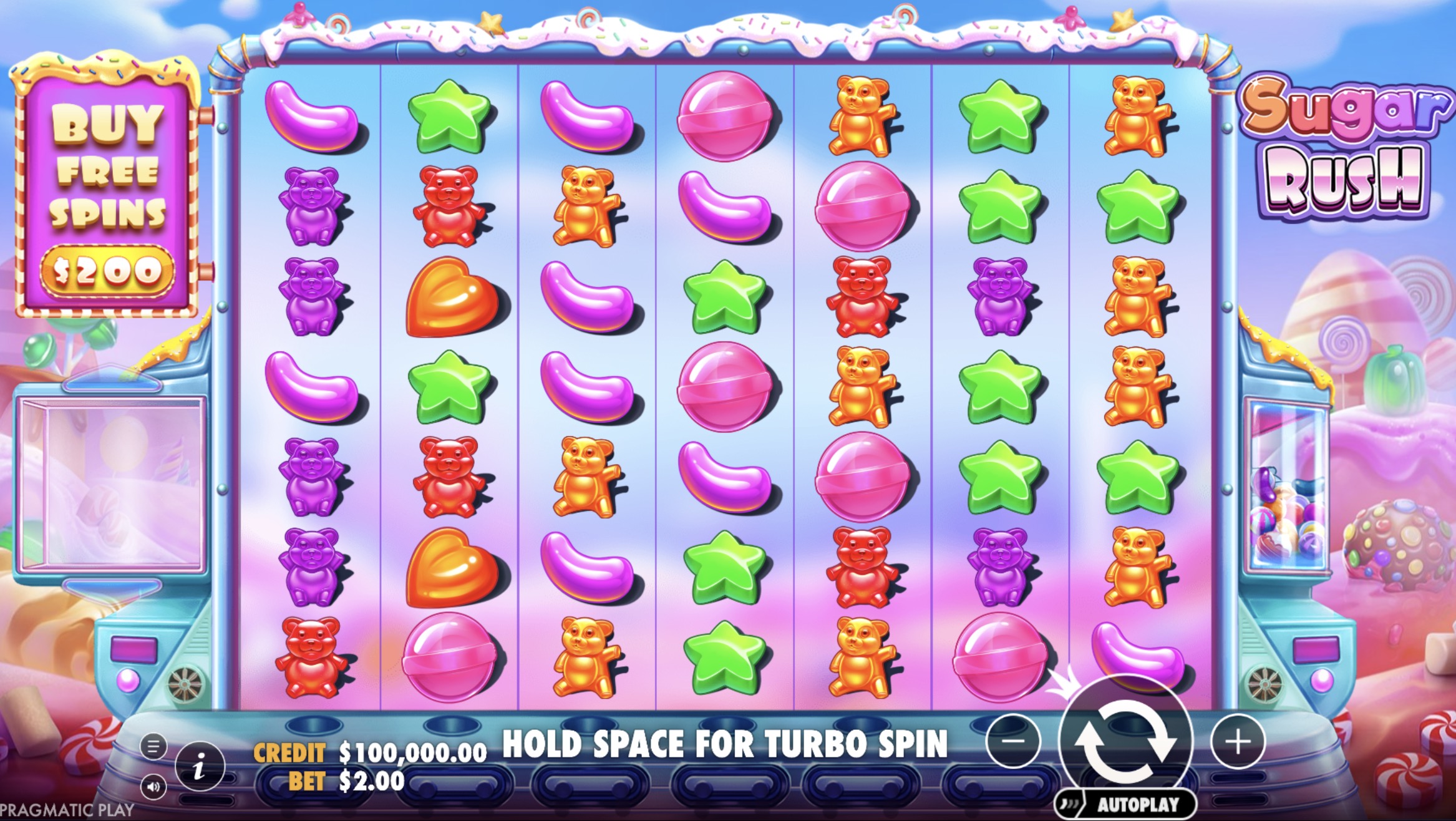 Sequence of x2 x4 x8 x16 multipliers in Sugar Rush