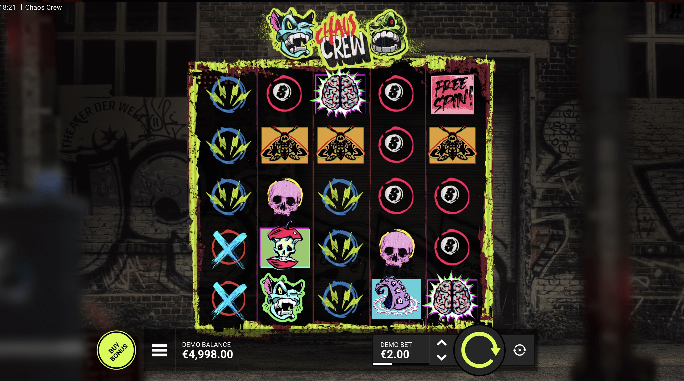 Sistema de multiplicadores progresivos en Chaos Crew