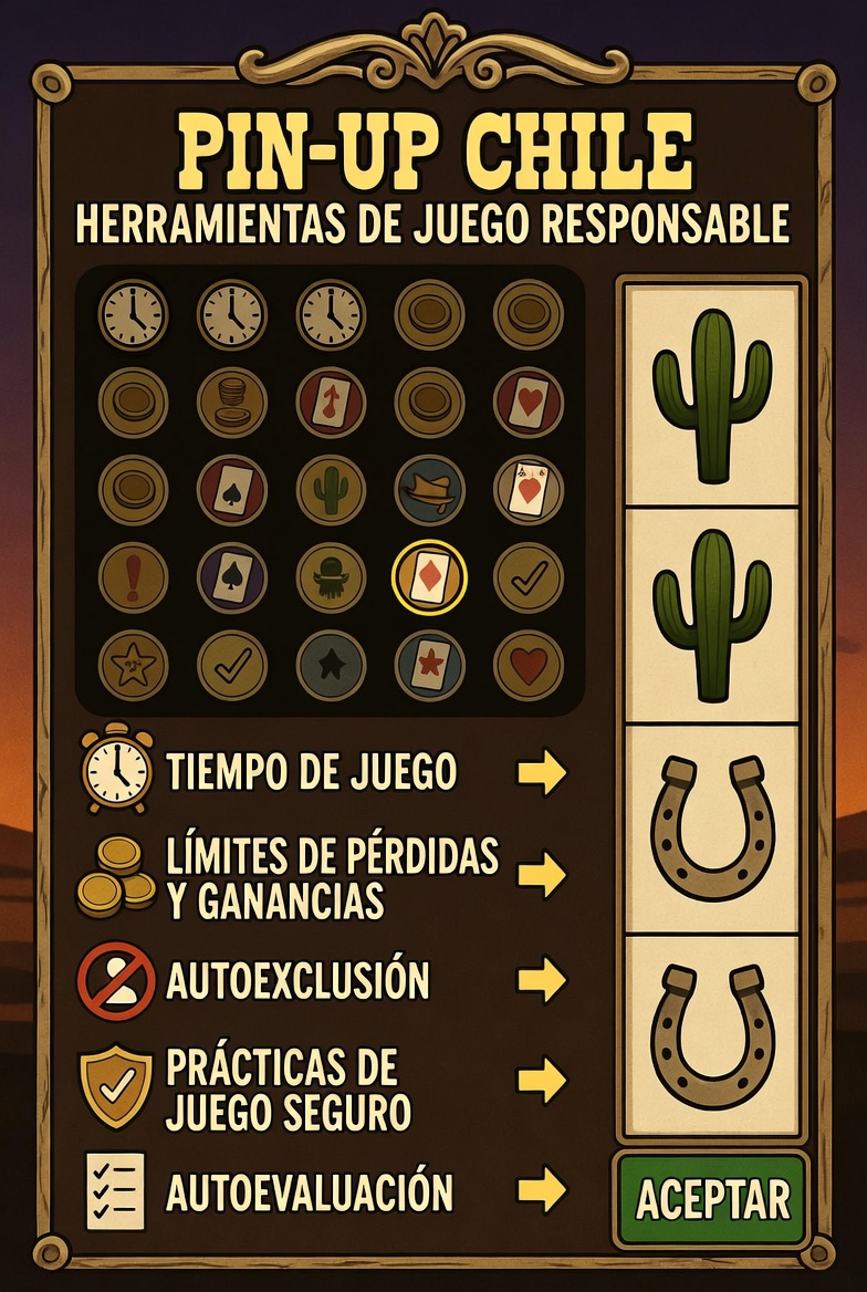 Panel de herramientas de juego responsable en Pin-Up Chile