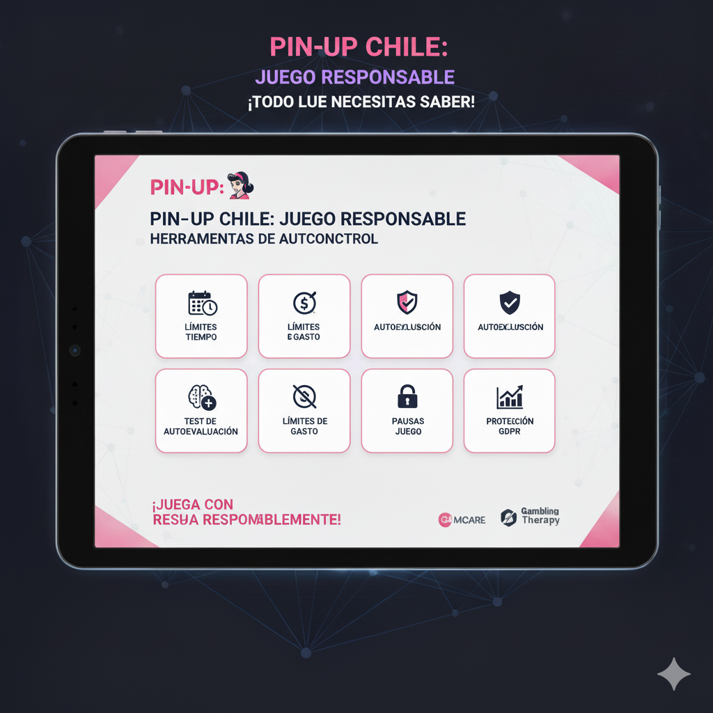 Banner de juego responsable de Pin-Up Chile con herramientas de autocontrol