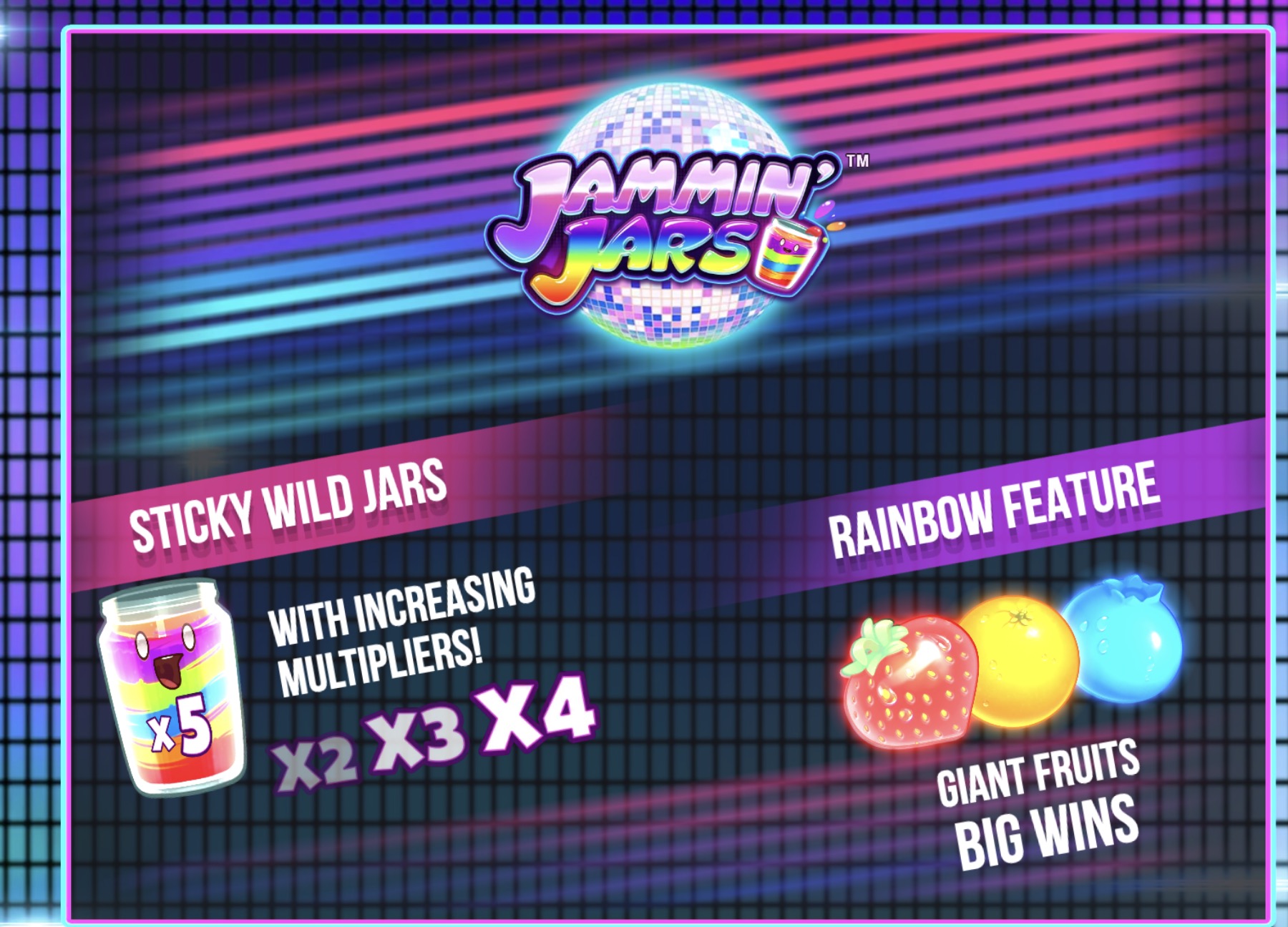 Tabla de pagos completa de Jammin' Jars slot en Pin-Up Chile
