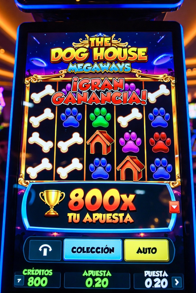 Big win screen in The Dog House Megaways showing prize of 800x the bet