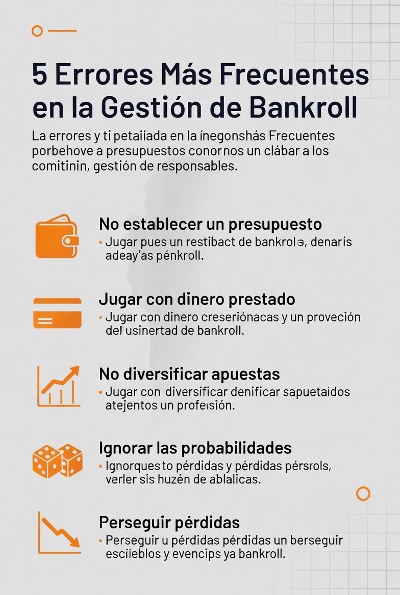 Infographic showing the 5 most frequent bankroll management errors