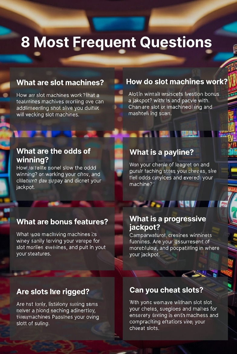 Visual summary of the 8 most frequent questions about the slot