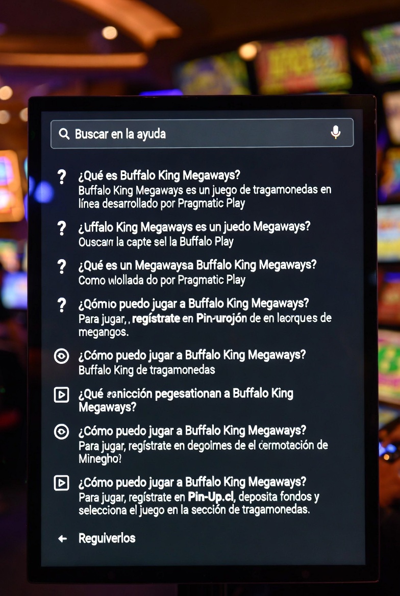 FAQ panel about Buffalo King Megaways at Pin-Up Chile