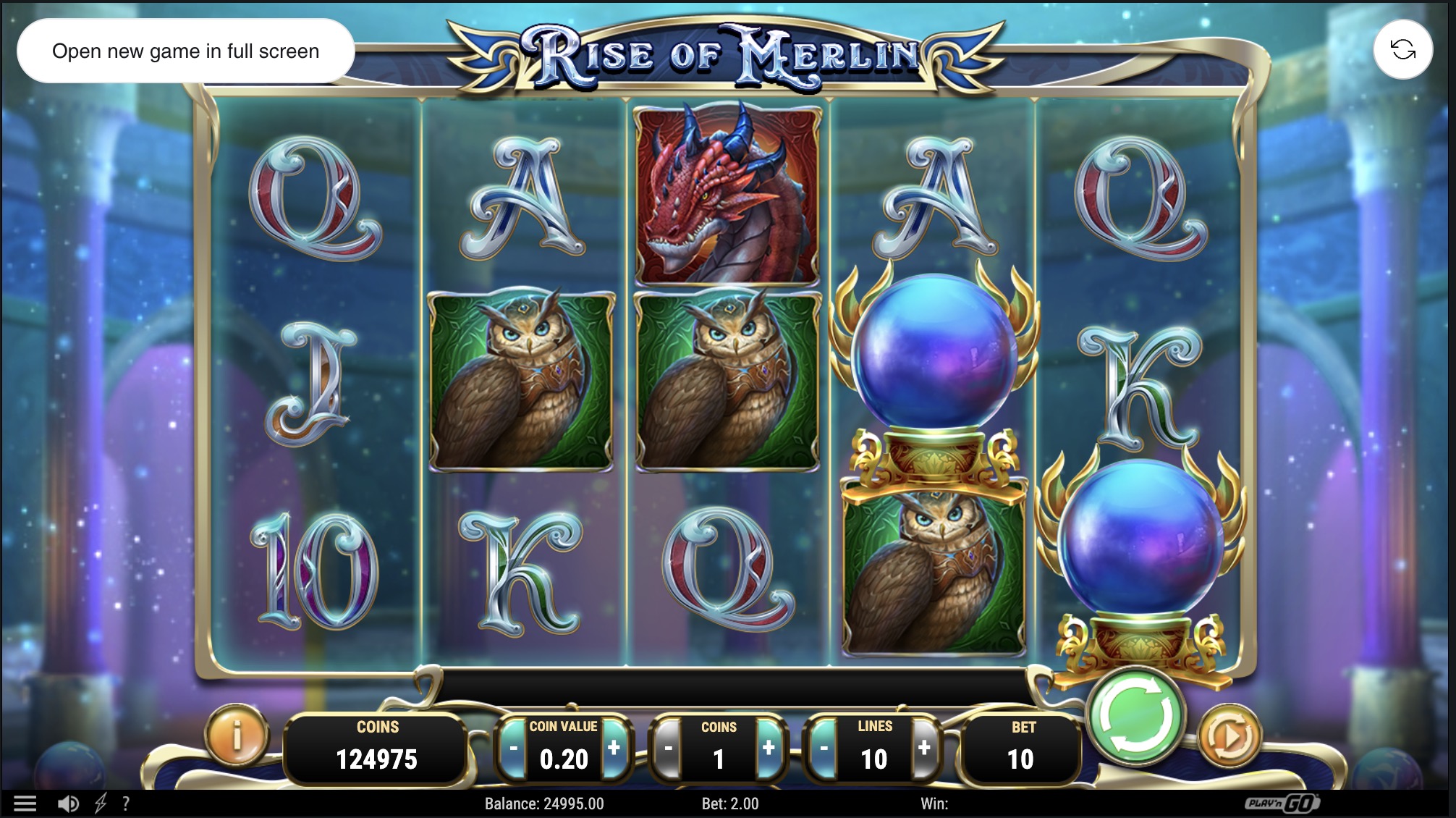 Línea temporal mostrando evolución de la serie de slots de Merlín por Play'n GO