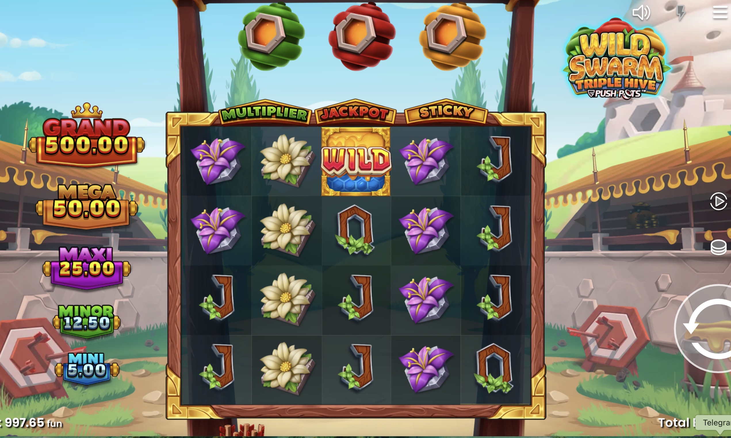 Pantalla de bonos y promociones de Pin-Up Chile para slots de Push Gaming