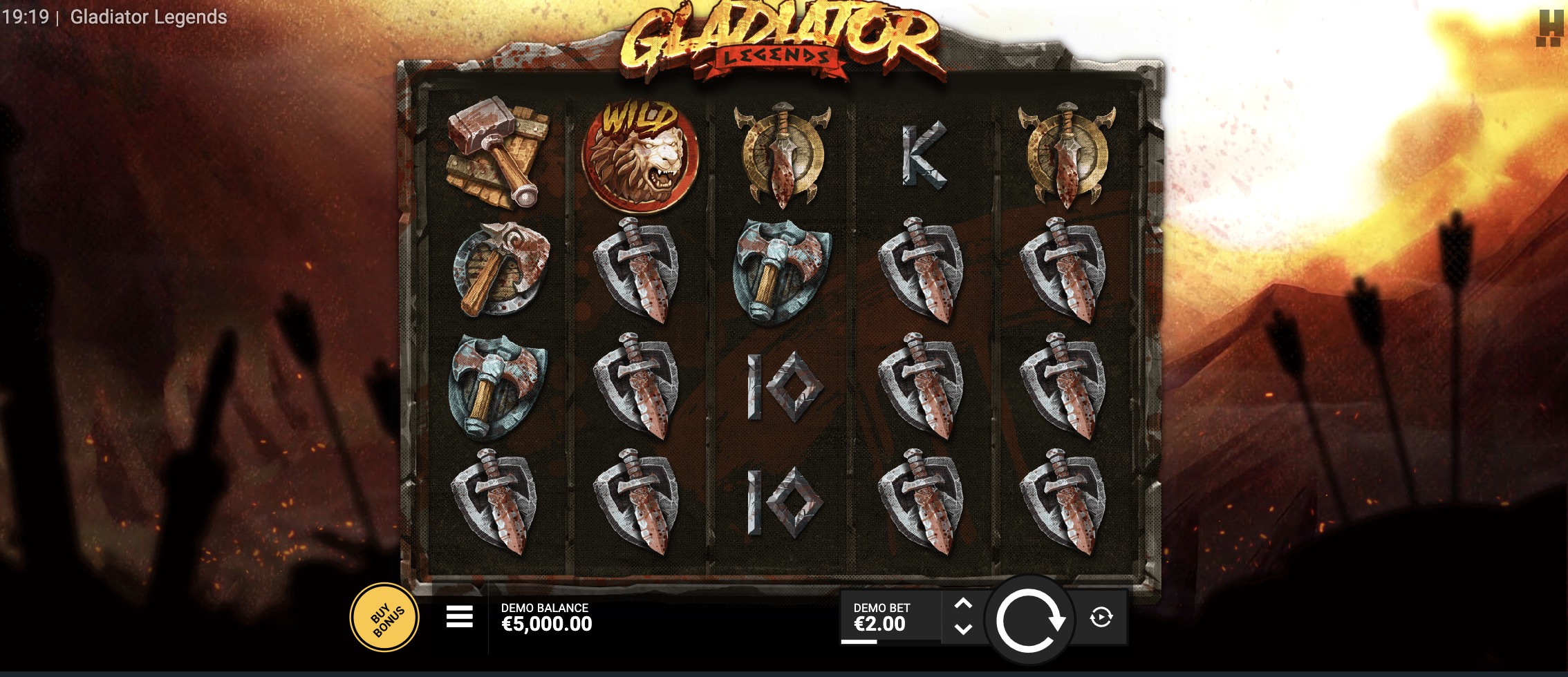 Demonstration of the cascading system with incremental multipliers in Gladiator Legends
