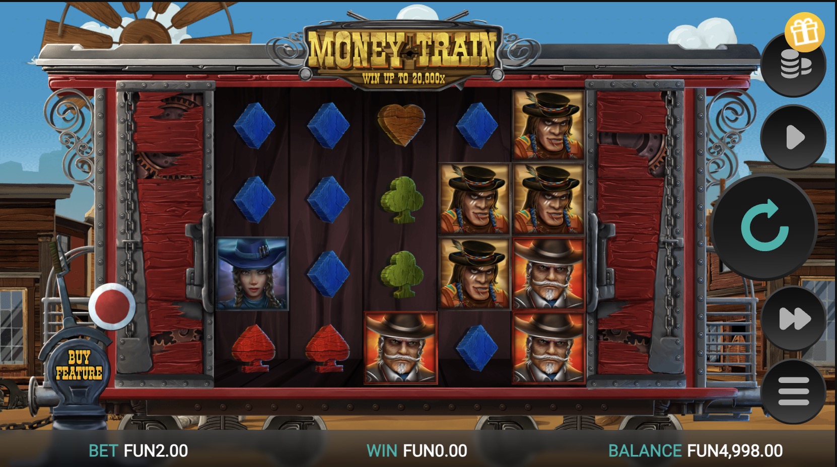 Personajes especiales de Money Train con descripción de sus habilidades únicas durante bonus