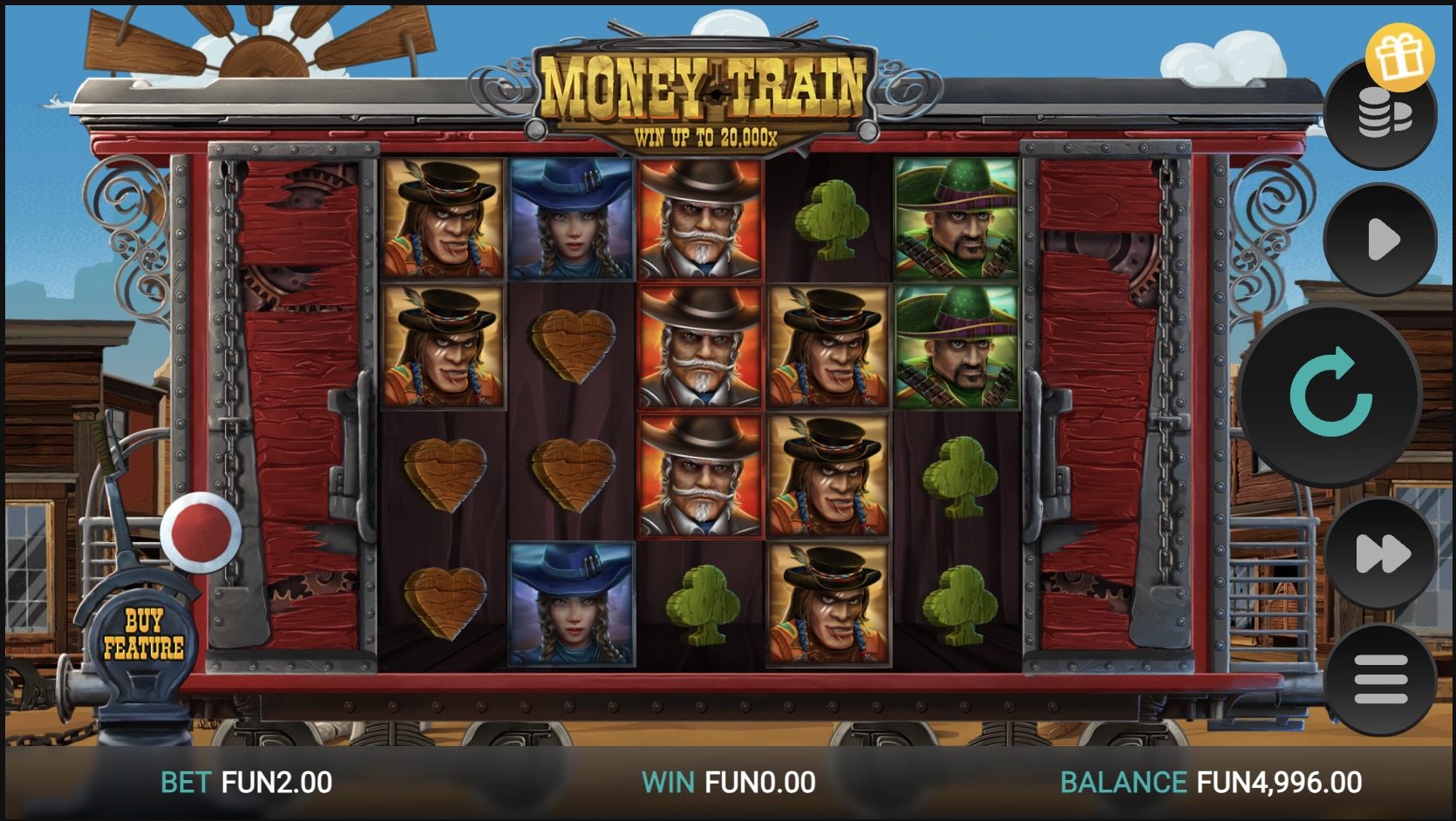 Gráfico mostrando distribución de ganancias en 200 sesiones de Money Train en Pin-Up Chile