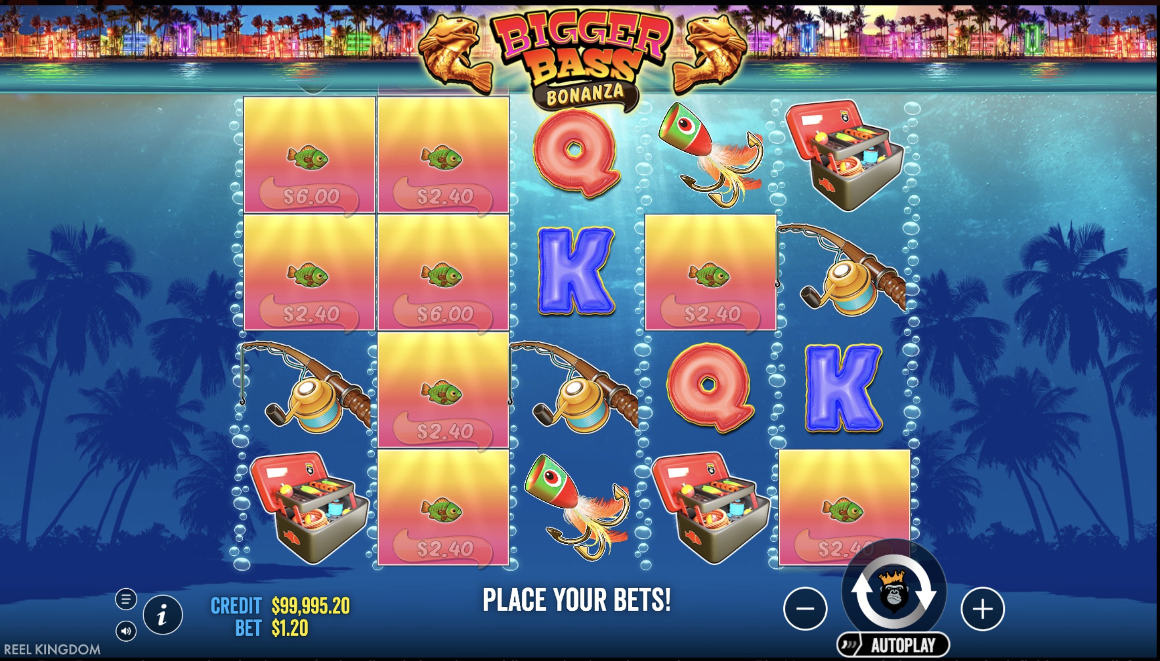 Pin-Up Casino interface showing Bigger Bass Bonanza